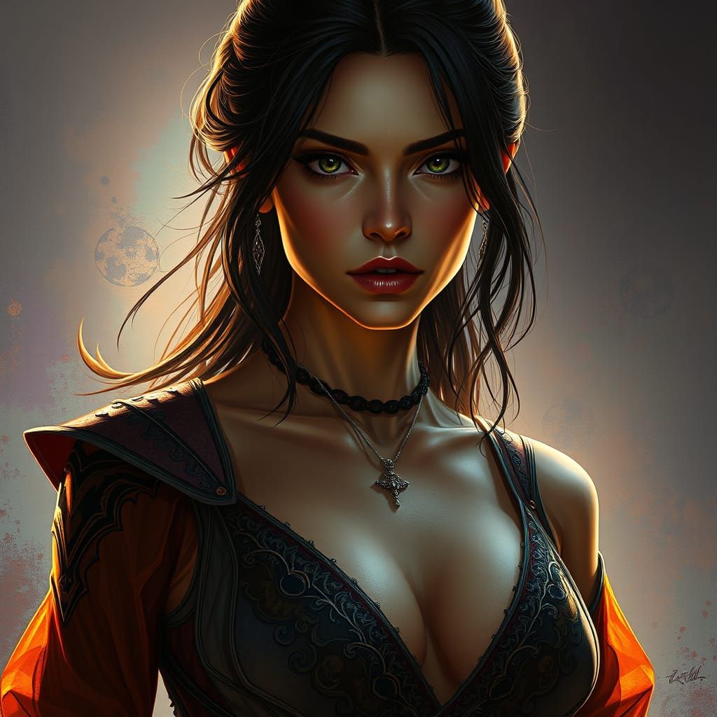 Ethereal Fantasy Warrior in Ornate Armor