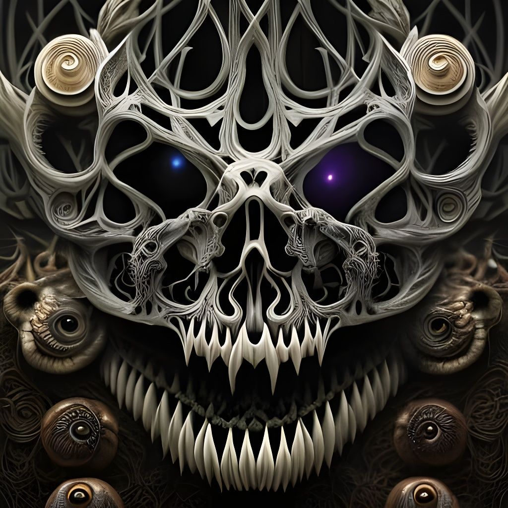 Animal Skull Mask in Dark Fantasy Style