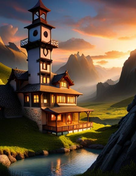 Hungarian Girl Portrait in Stained Glass Style