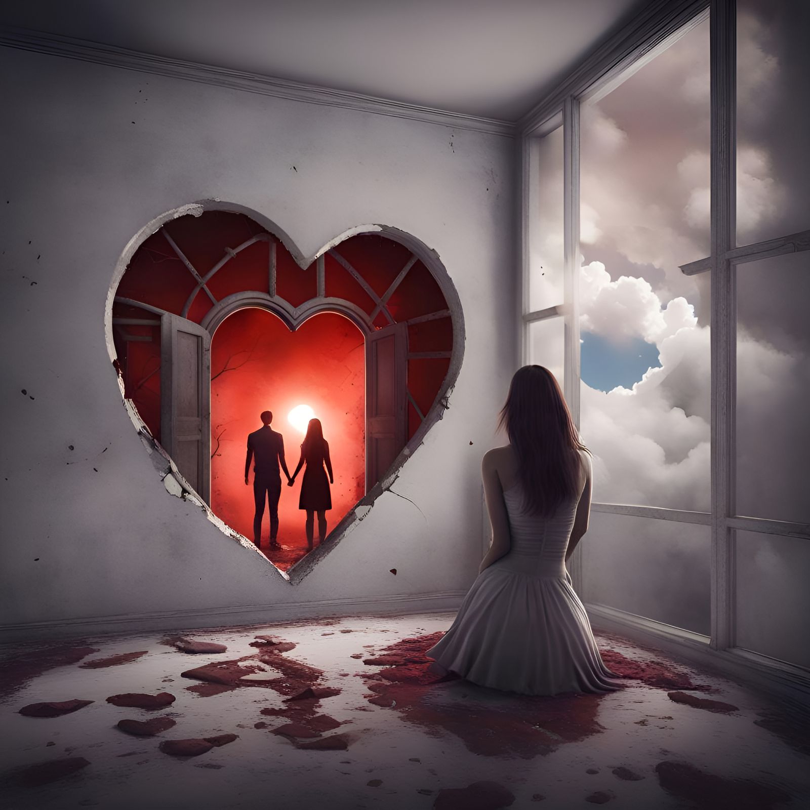 Heart Window in the Clouds