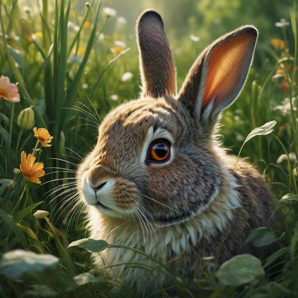 Rabbits Celebrating International Rabbit Day in Magical Real...