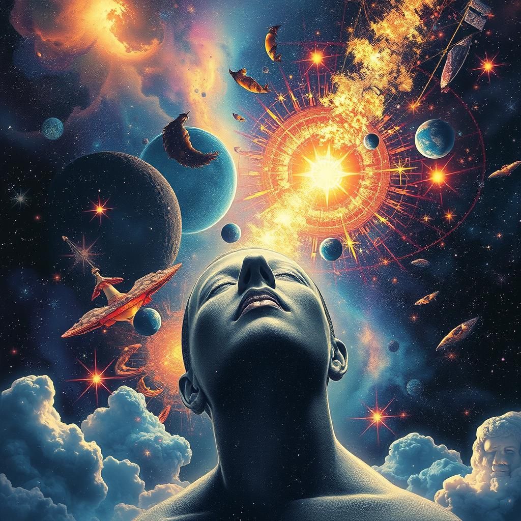 Holographic Cosmic Astral Illustration by Amaringo