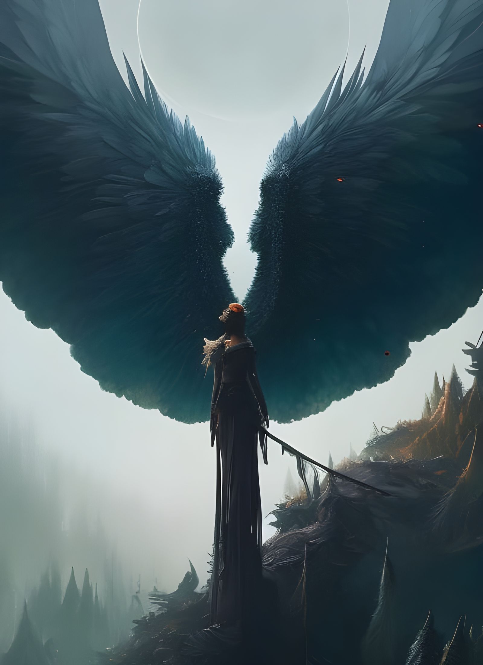 Rococo Angel in Anime Art Style