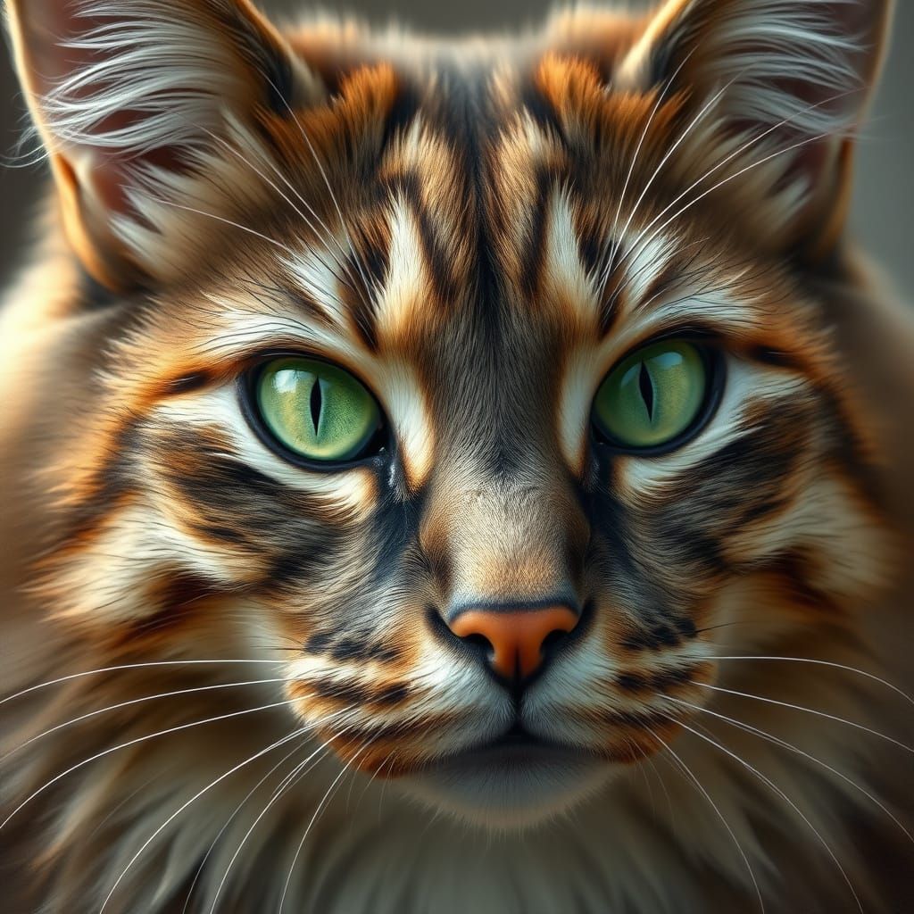 Emerald-Eyed Creature Portrait in Digital Art Style