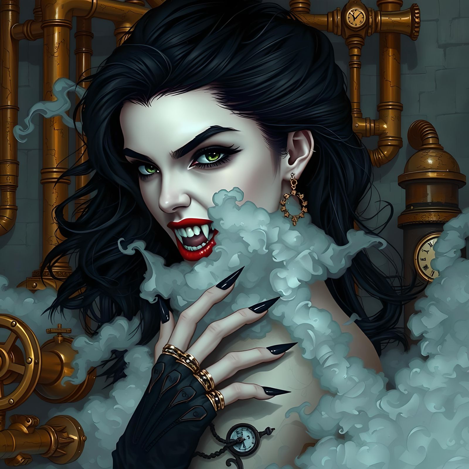 Steampunk Vampire Reveals Fangs
