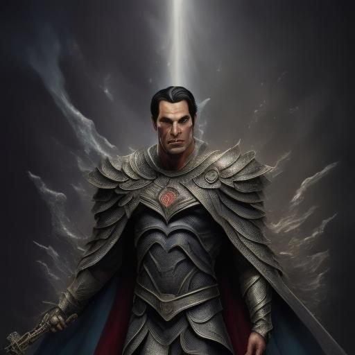 <lora:Mooj model v1:1.0> Dark age King superman, dark age art