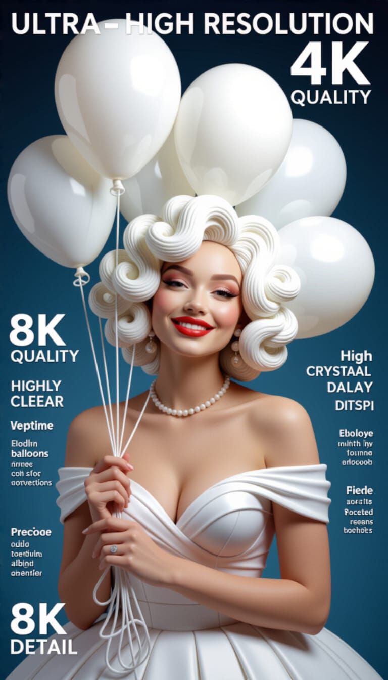 Woman in Balloon Gown: Hyperdetailed Resin Wire Art