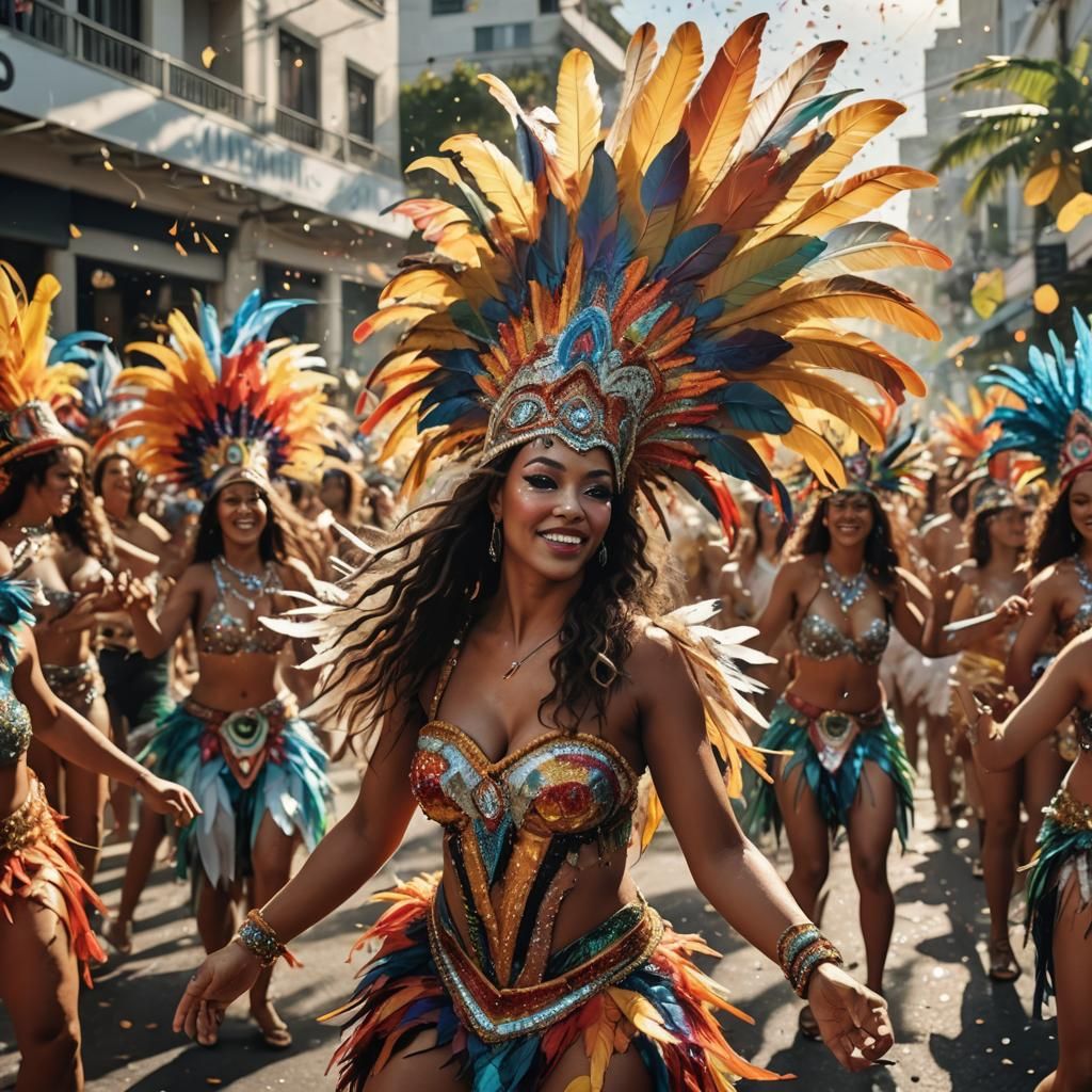 Rio Carnival in Vibrant Oil Painting Style