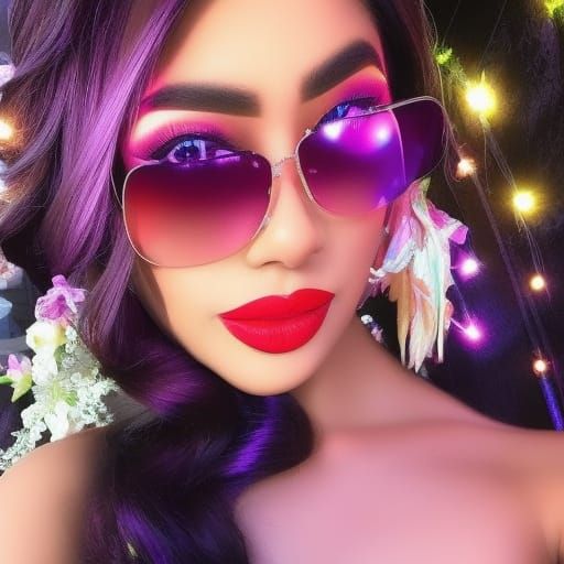 Ethereal Cyberpunk Portrait with Soft Focus