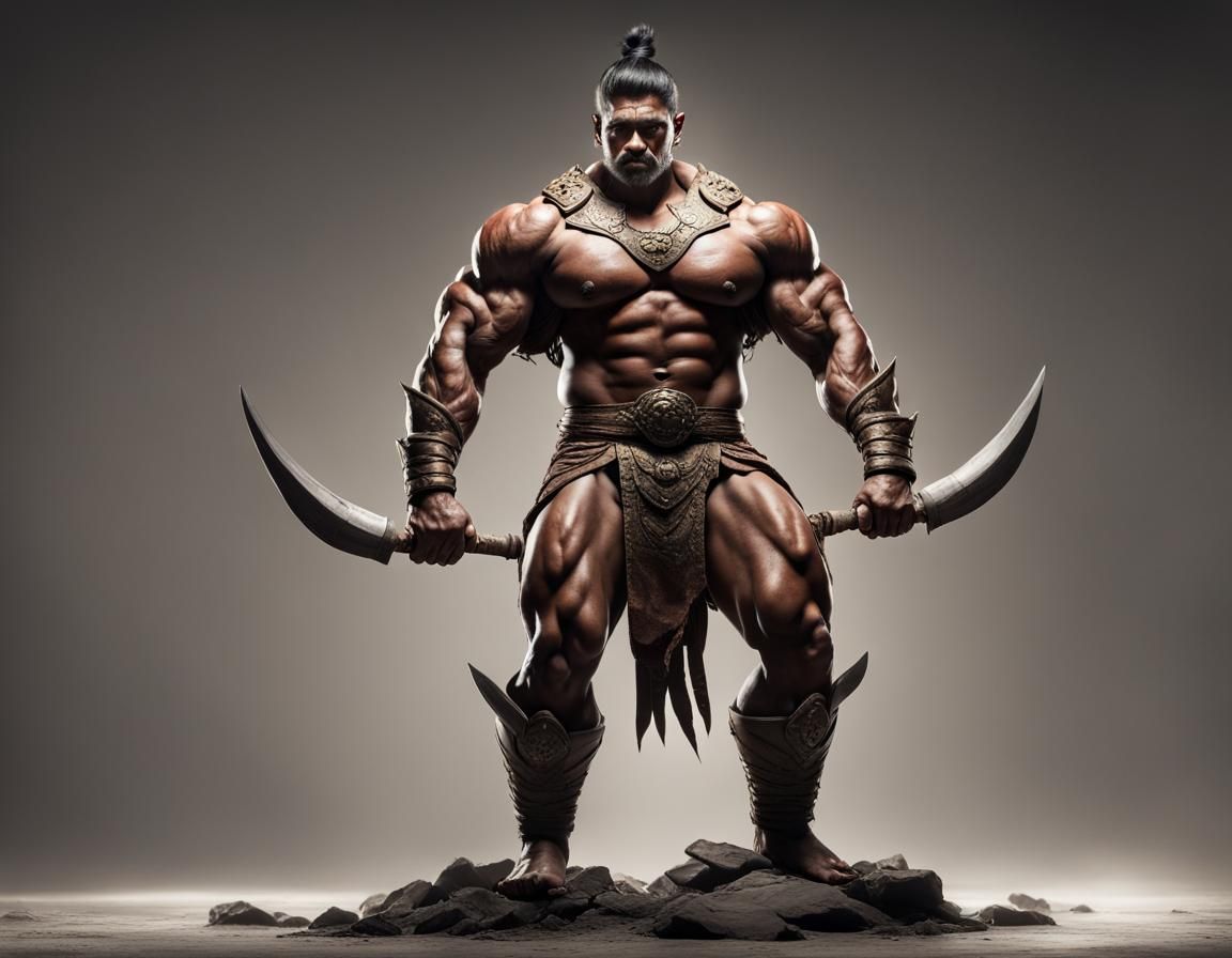 Thotsakan: Muscular Warrior Ready for Battle