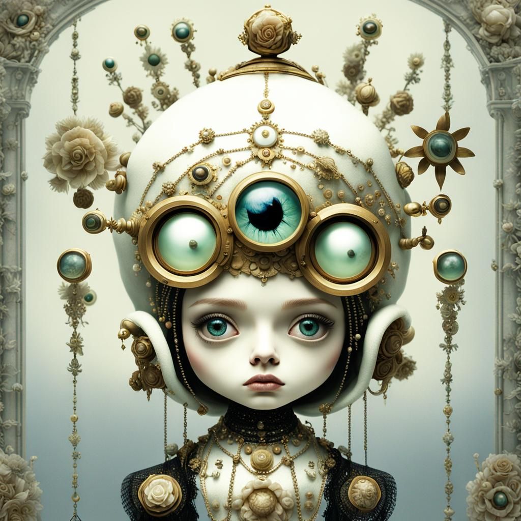 Ethereal Woman with Flower: Fine Art Fashion Photography