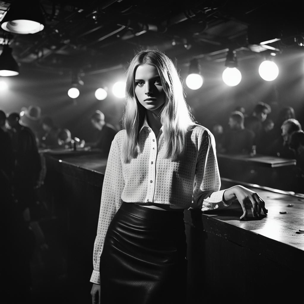 Gritty Portrait of Woman in Lith Argenta Style