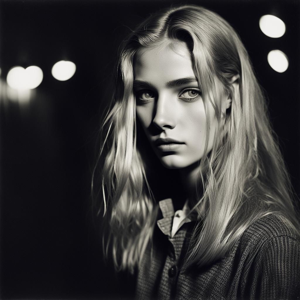 High-Contrast Portrait in Lith Argenta Style