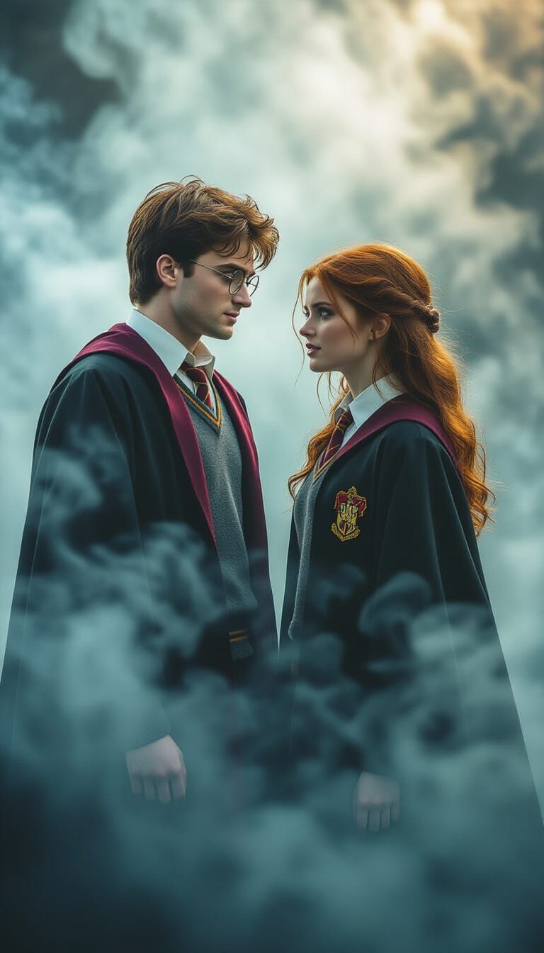 Harry Potter and Ginny Weasley in Whimsical Realism