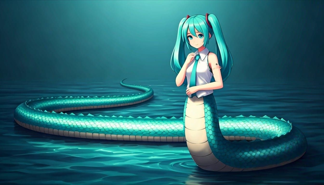 Mystical Naga Goddess Revealed in Dreamlike Hues