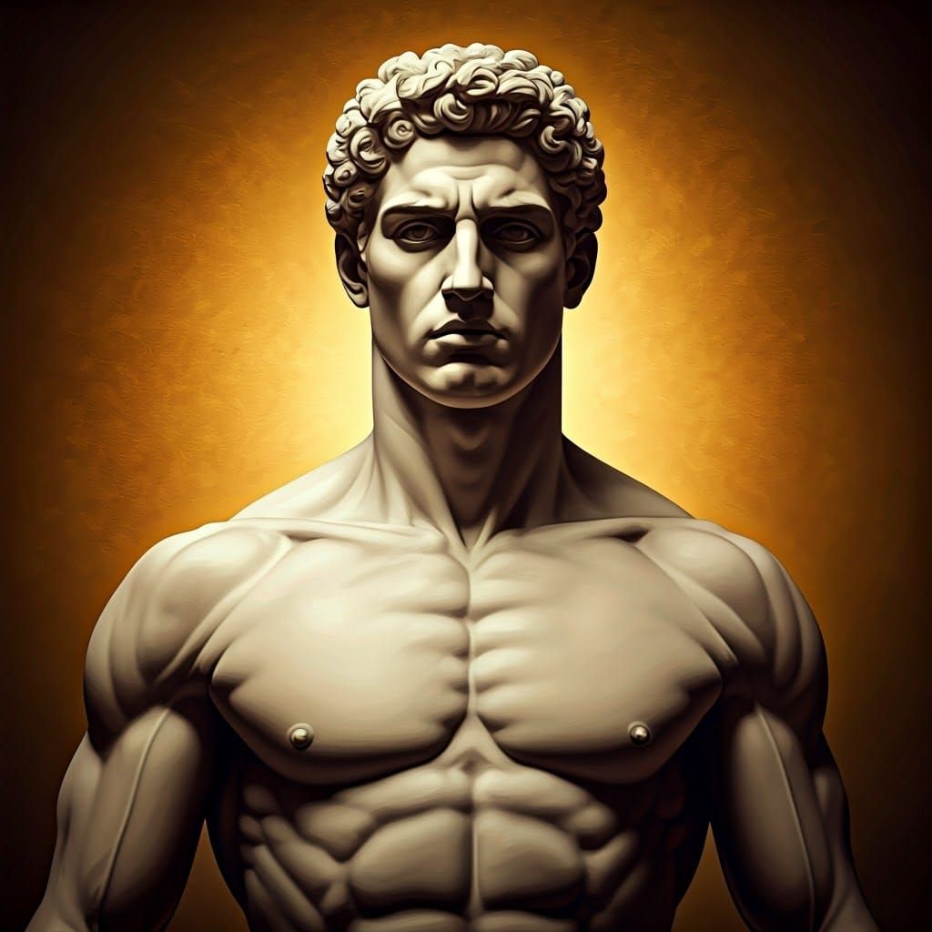 Classical Athlete in Golden Lighting