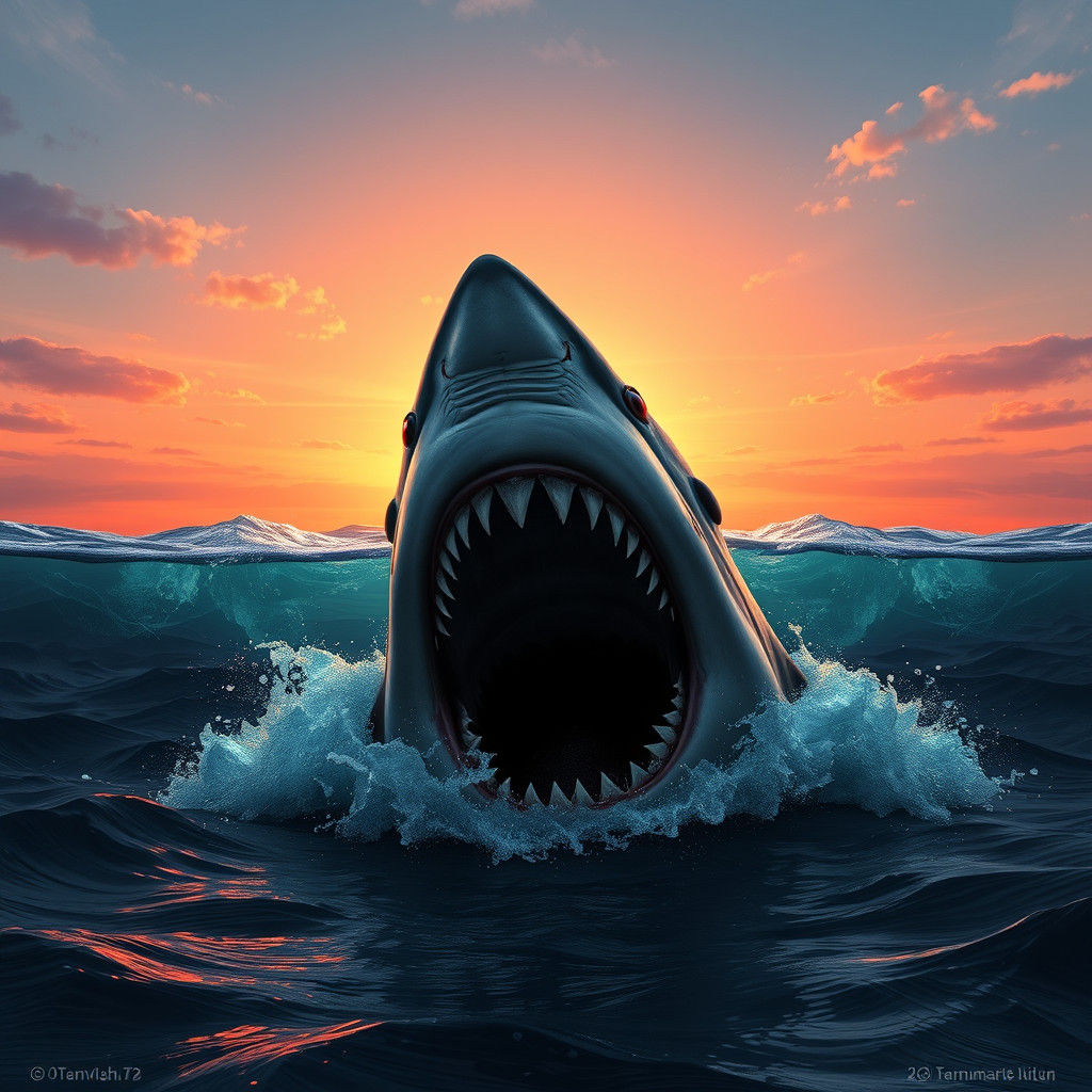 Hammerhead Shark Breaches in Jaws 3D Remake