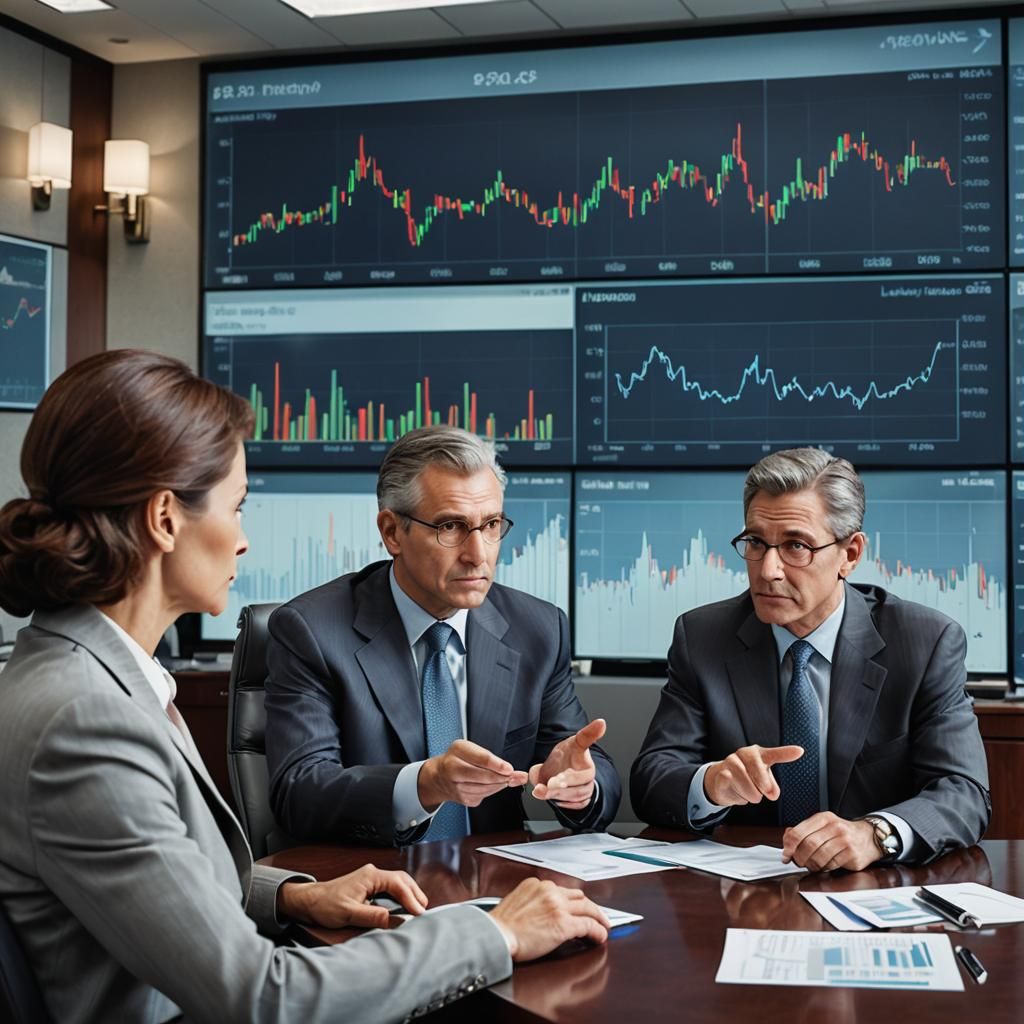 Financial Advisor Presents ISA Options in Hyperrealistic Sty...