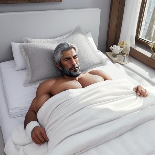 Wolf Shifter Resting on Healing Bed