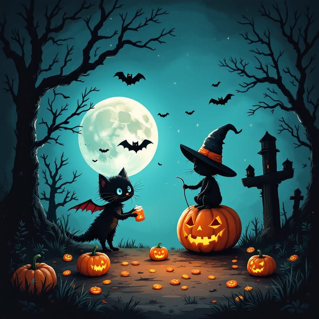 Cute and Spooky Halloween Trick or Treat