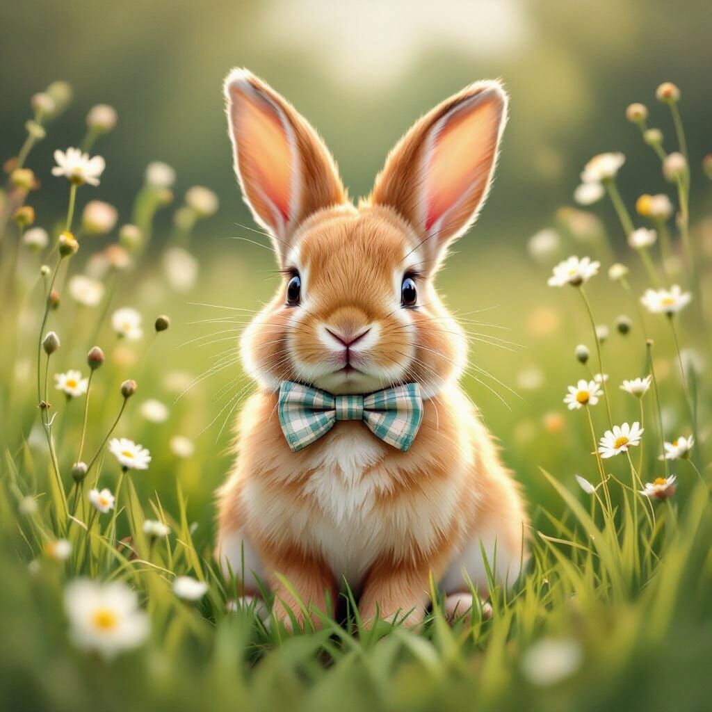 Ginger Rabbit in a Whimsical Illustrated Style