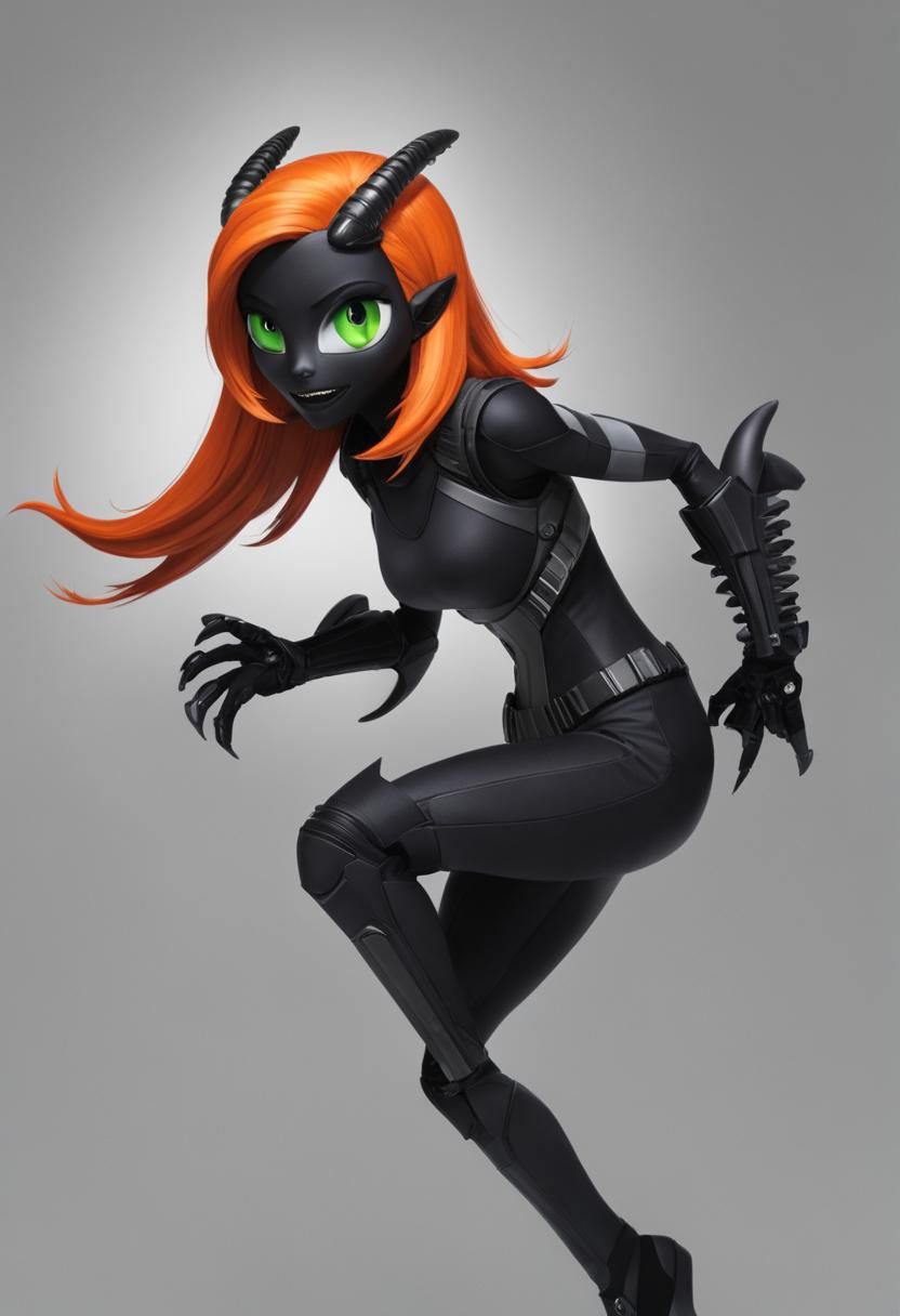 Kim Possible Xenomorph Hybrid in Horror Style