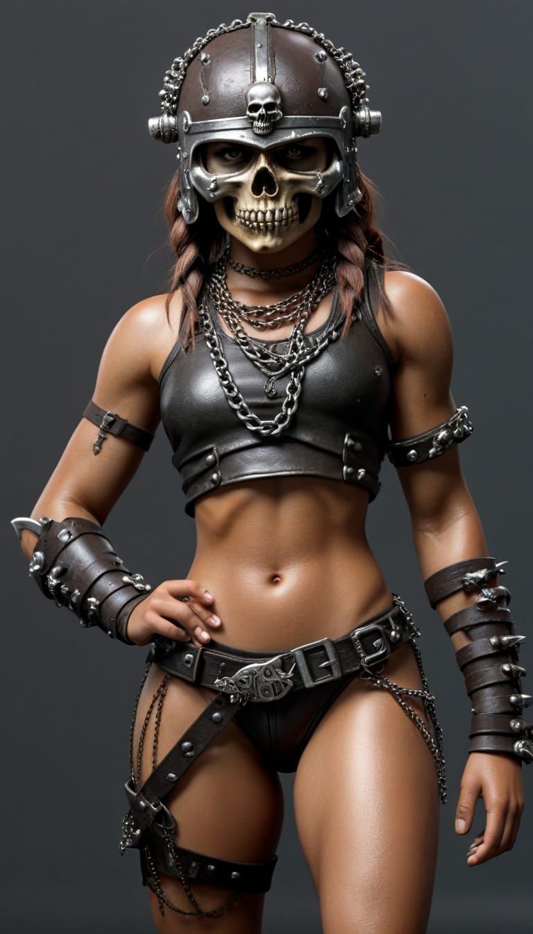 Cyberpunk Female Warrior in Chainmail