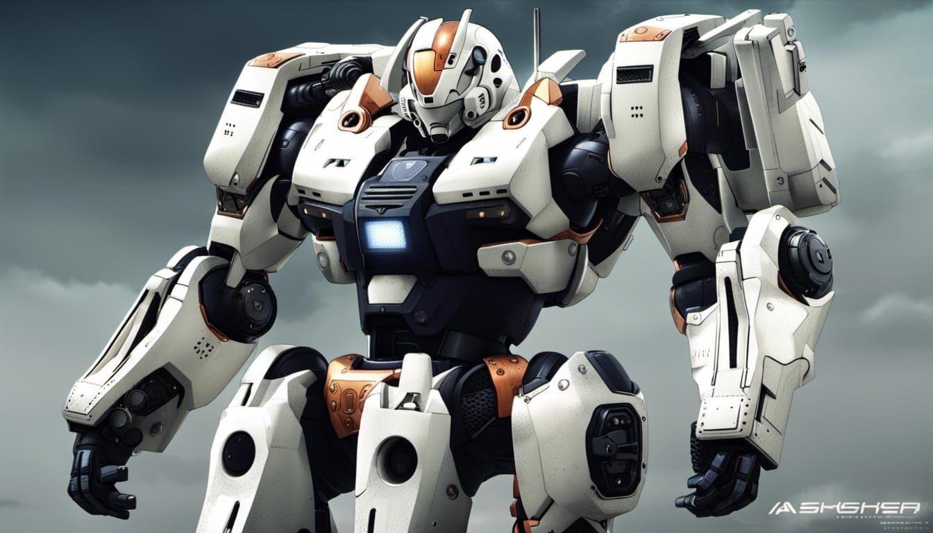 Futuristic Mobile Suit in Sci-Fi Anthem