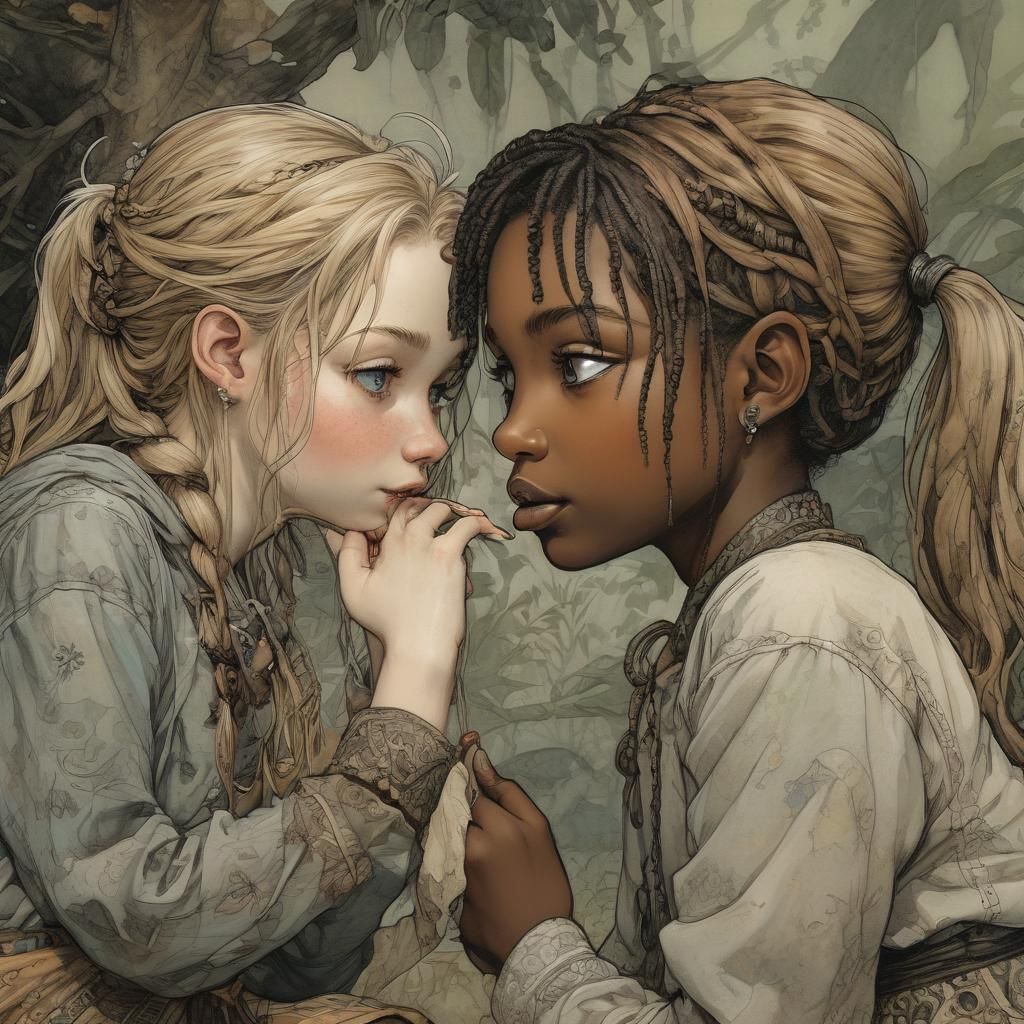 Friends Sharing Secrets: Expressive Illustration