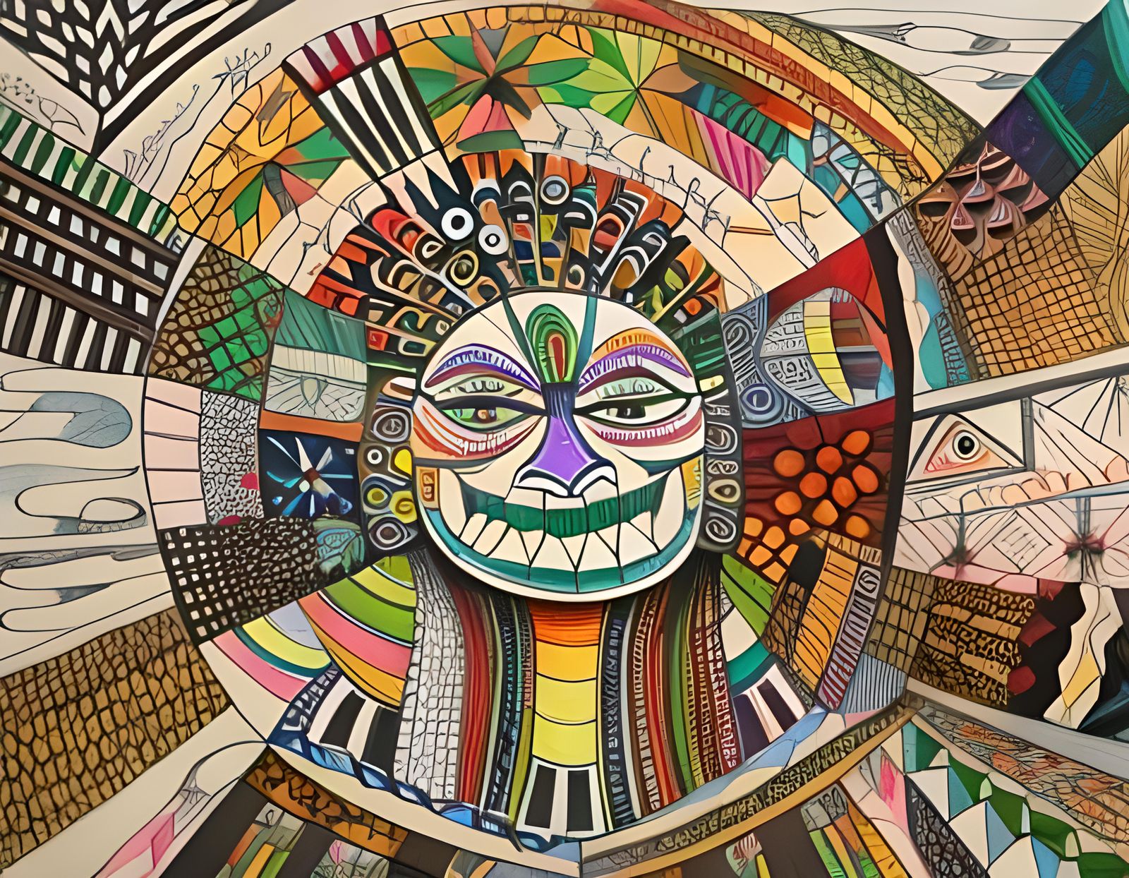 In the style of outsider art art brut hyperreal extremely detailed complex pen & colored ink drawing no human faces