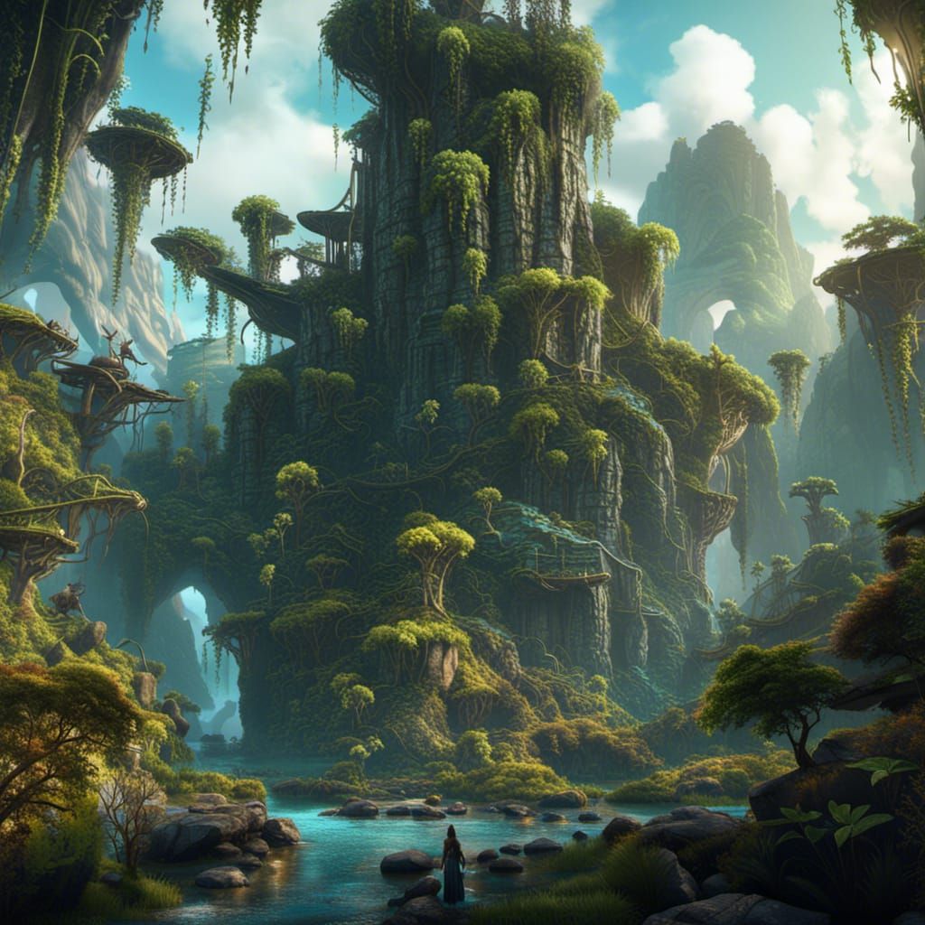 Fantastical Avatar Kiwi: Detailed Matte Painting