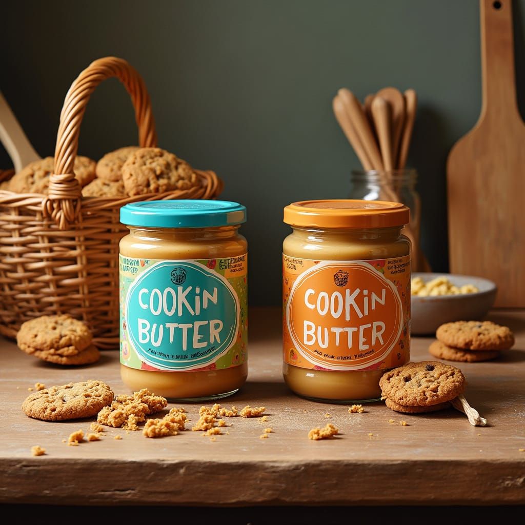 Warm Cookie Butter Still Life with Artisanal Ingredients