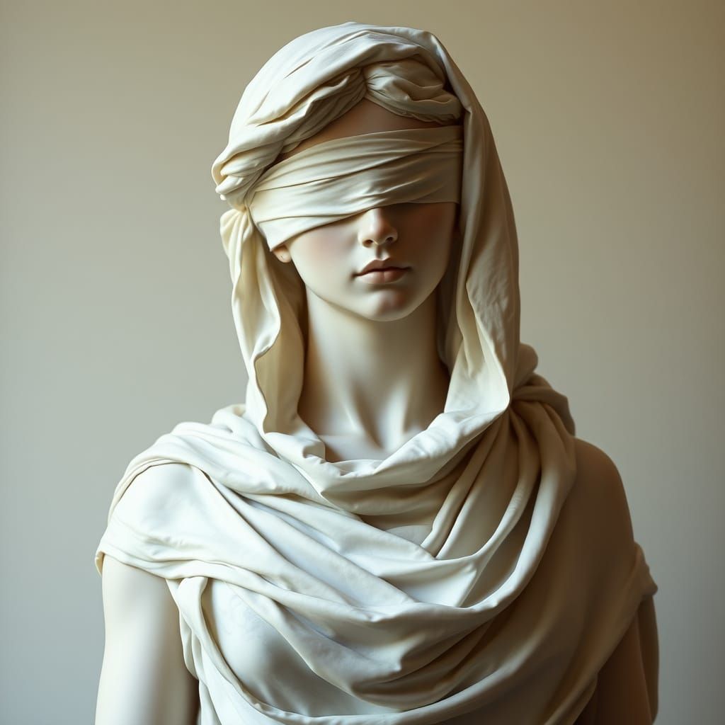 Classical Goddess in Serene Contrapposto Pose