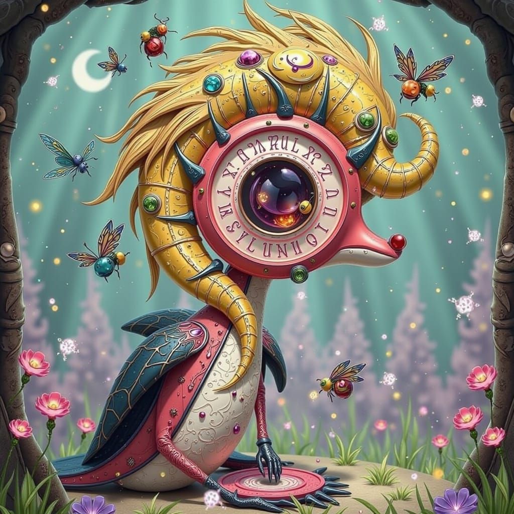 Fantastical Creature in Mystical Forest