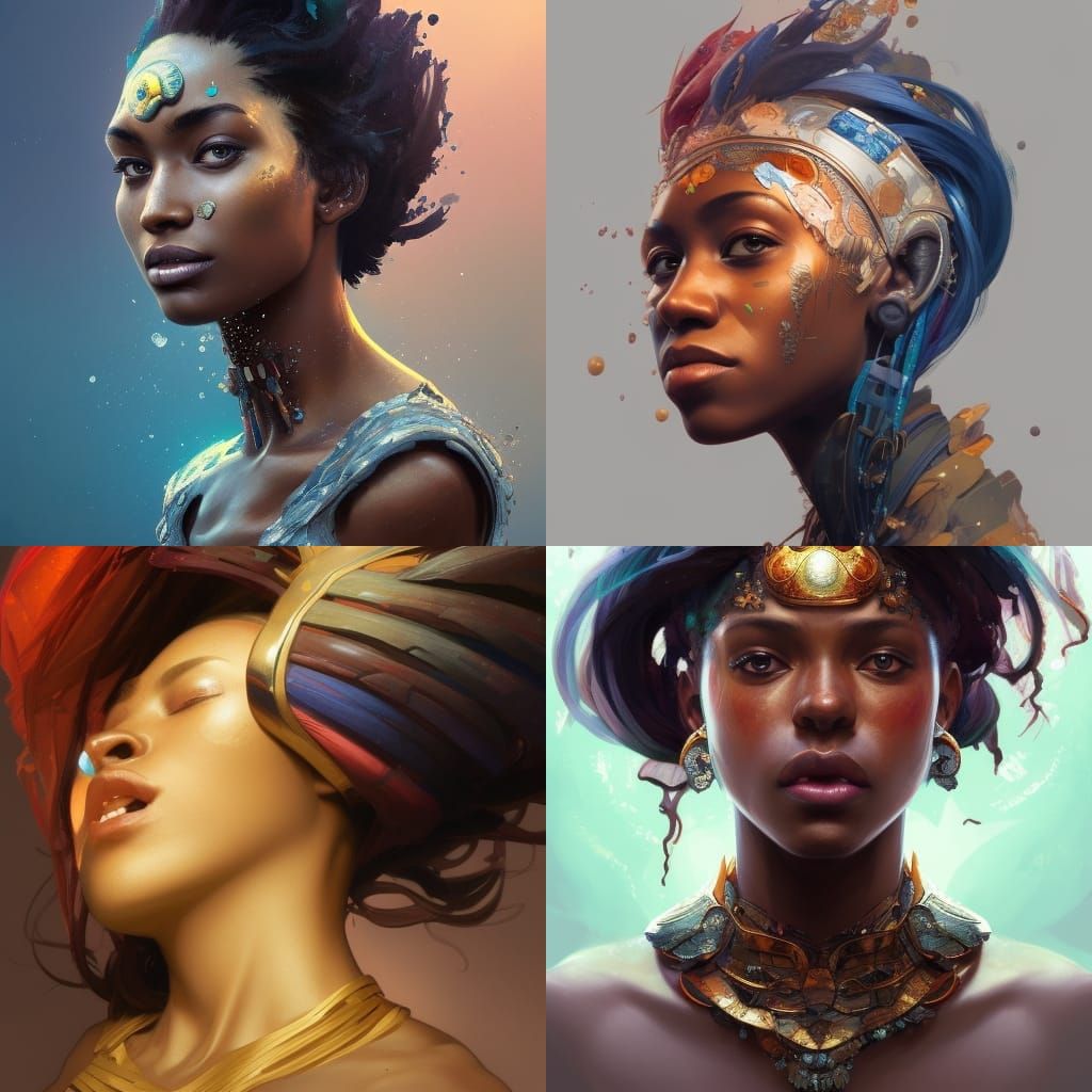 Orisha Chango Portrait in Hyperdetailed Digital Art