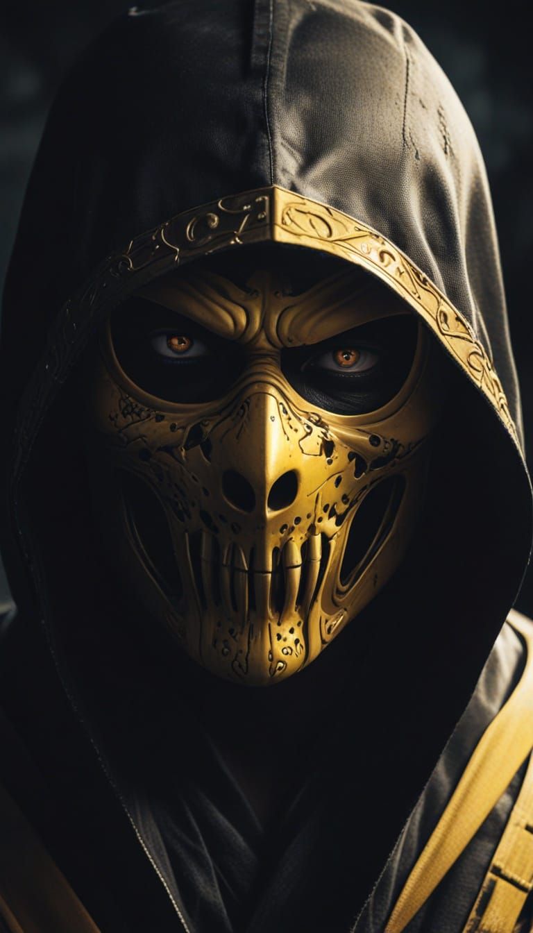 Dark Fantasy Ninja in Mortal Kombat Style