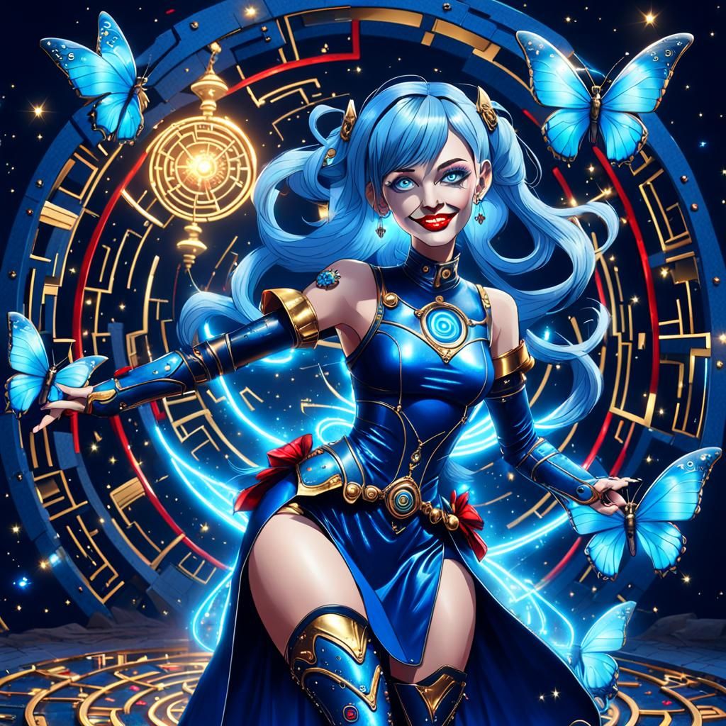 the faszination in blue in the golden labyrinth