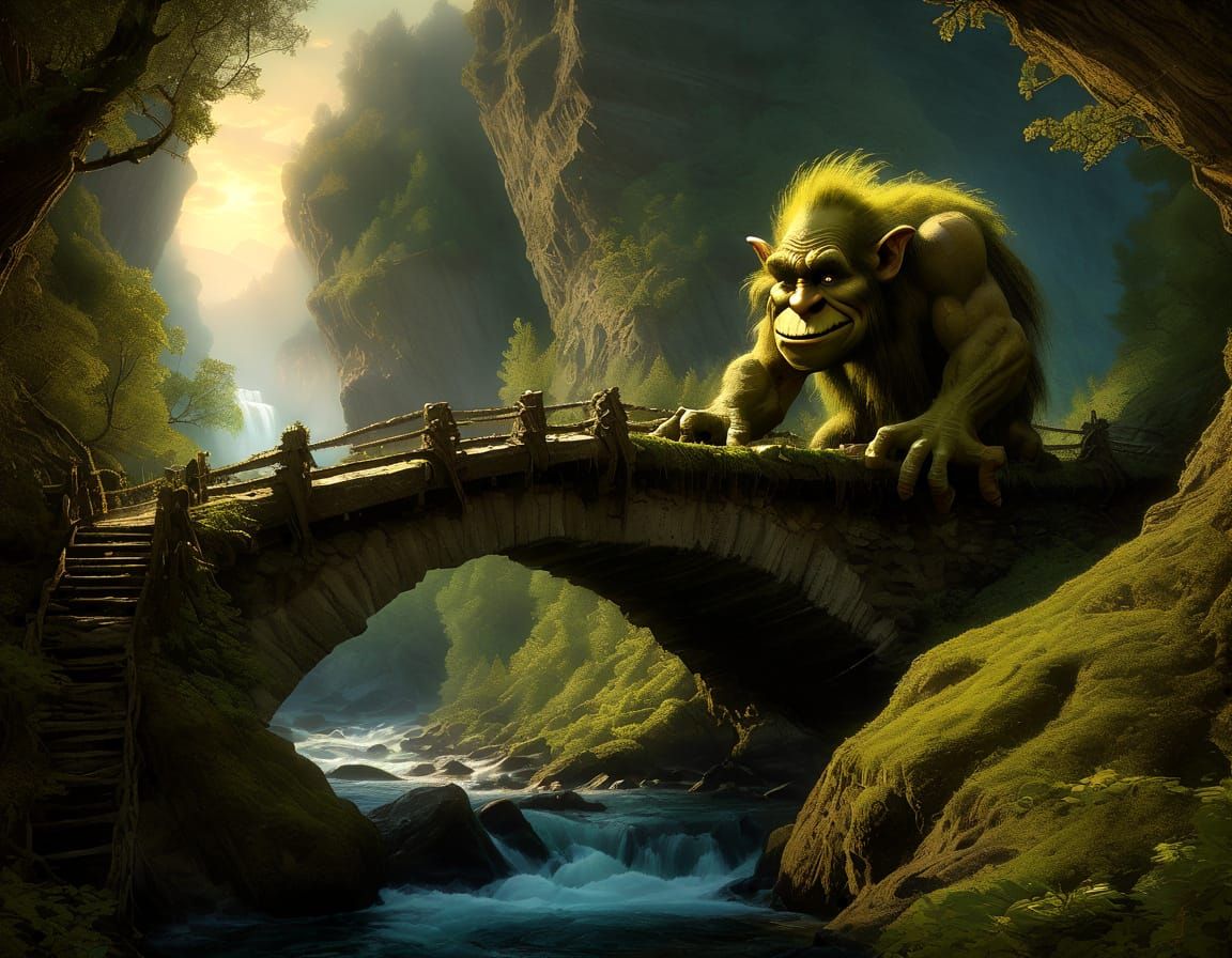 A Massive Troll Lurks Beneath a Mysterious Bridge in a Roman...