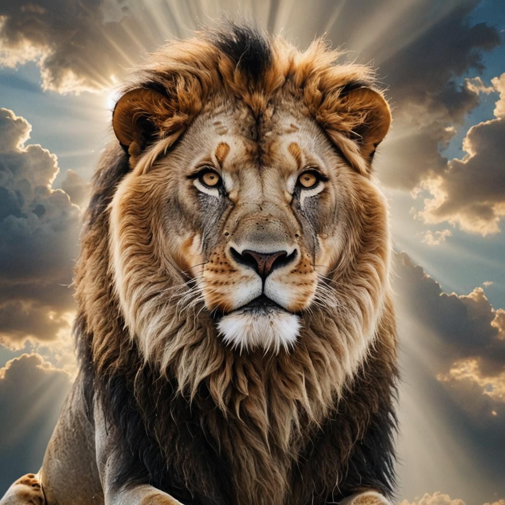 Lion in Divine Sunshine