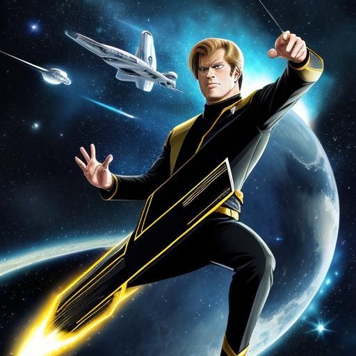 Star trek captain James T kirk of the enterprise