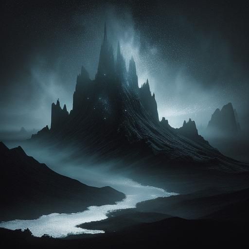 Lone Paper Splattered with Ink as Digital Matte Painting