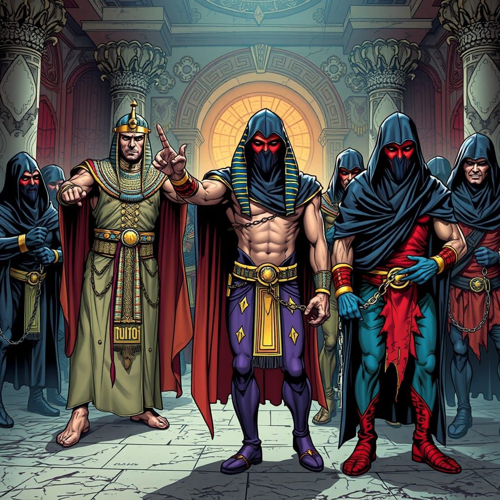 Thoth Leads Executioners in Ancient Egyptian Lair