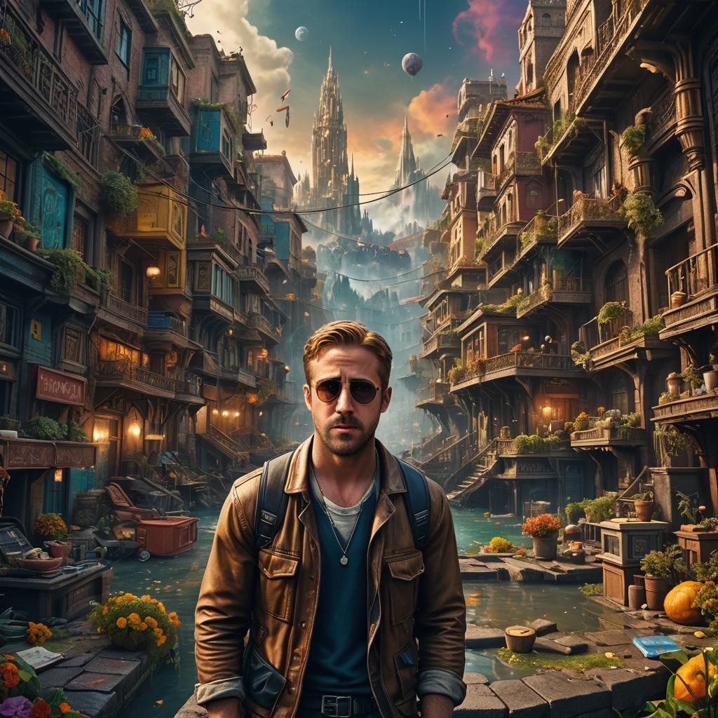 Ryan Gosling Matte Painting: Fantasy Concept Art