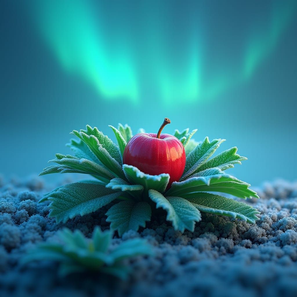 Arctic Mustard and Apple in Ethereal Digital Art