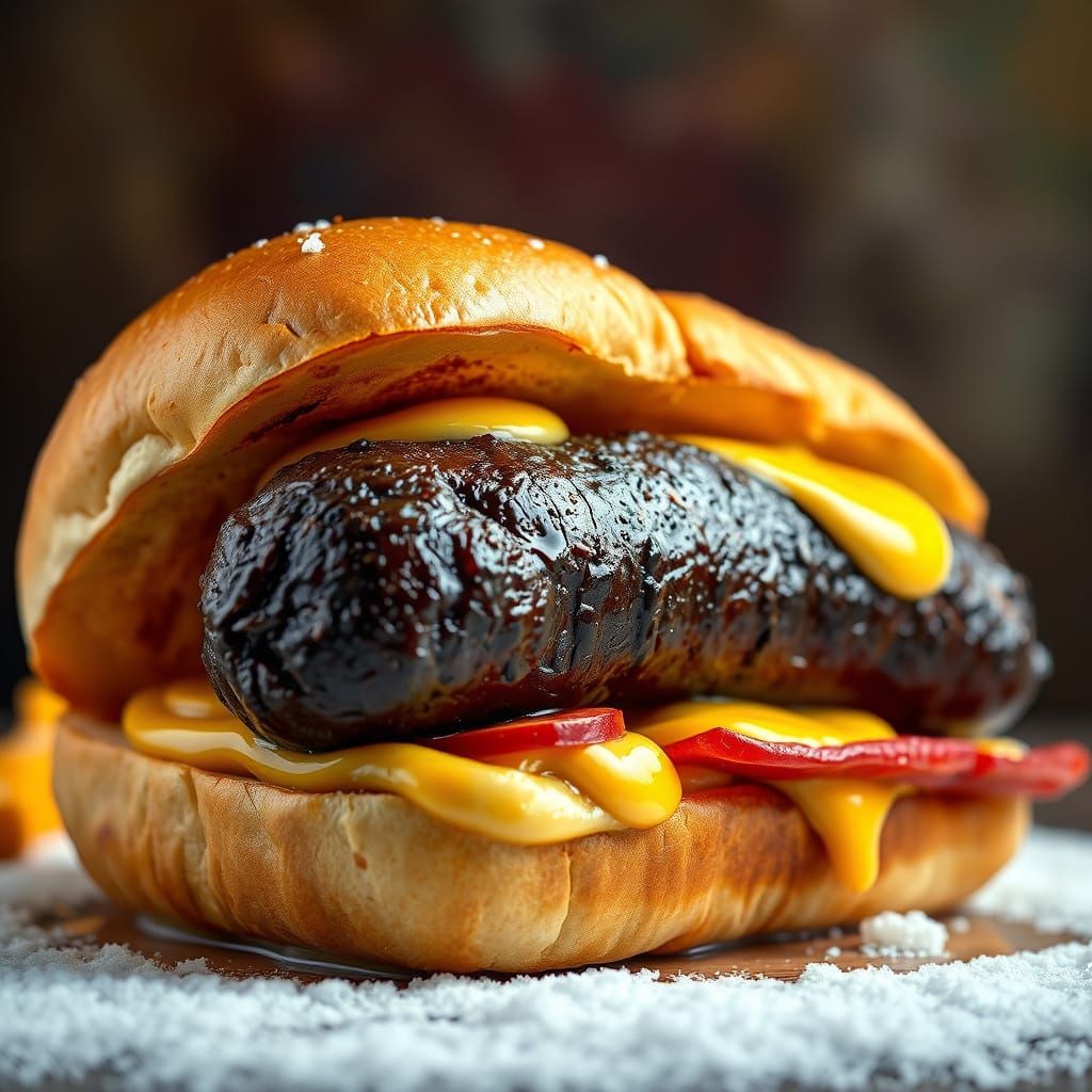 Luxurious Hyperrealistic Fast Food Masterpiece in Splendid S...