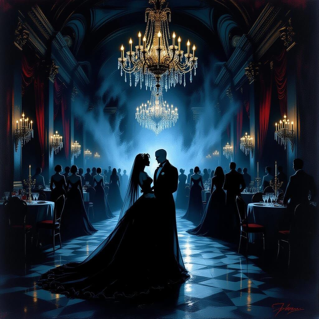 Gothic Valentine's Ball with Ghosts and Vampires