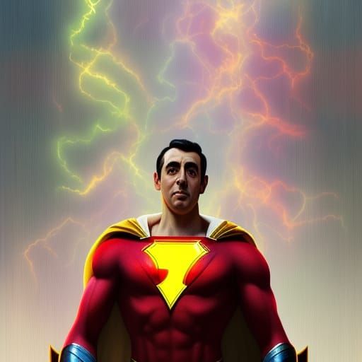 Young Jim Nabors as comic book hero Shazam 8k resolution concept art by Greg Rutkowski dynamic lighting hyperdetailed in...