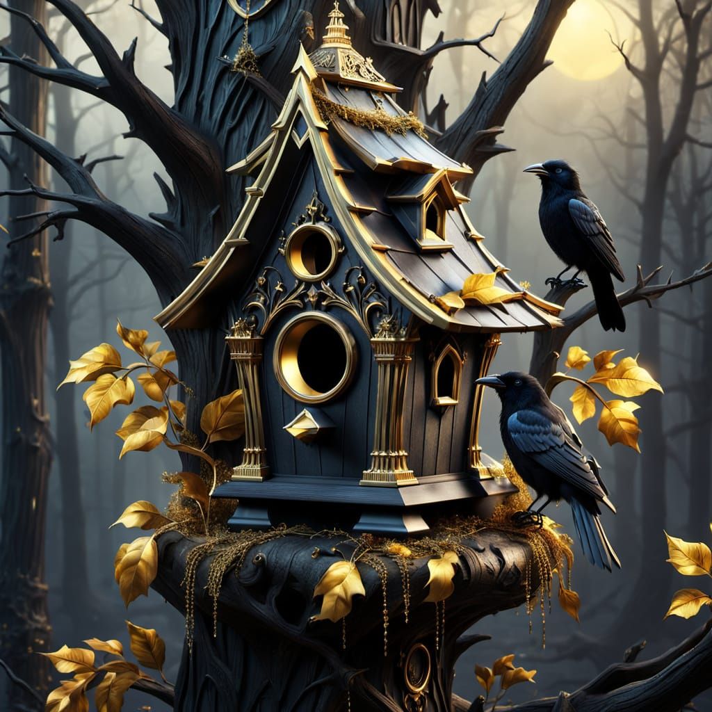 gothic style birdhouse