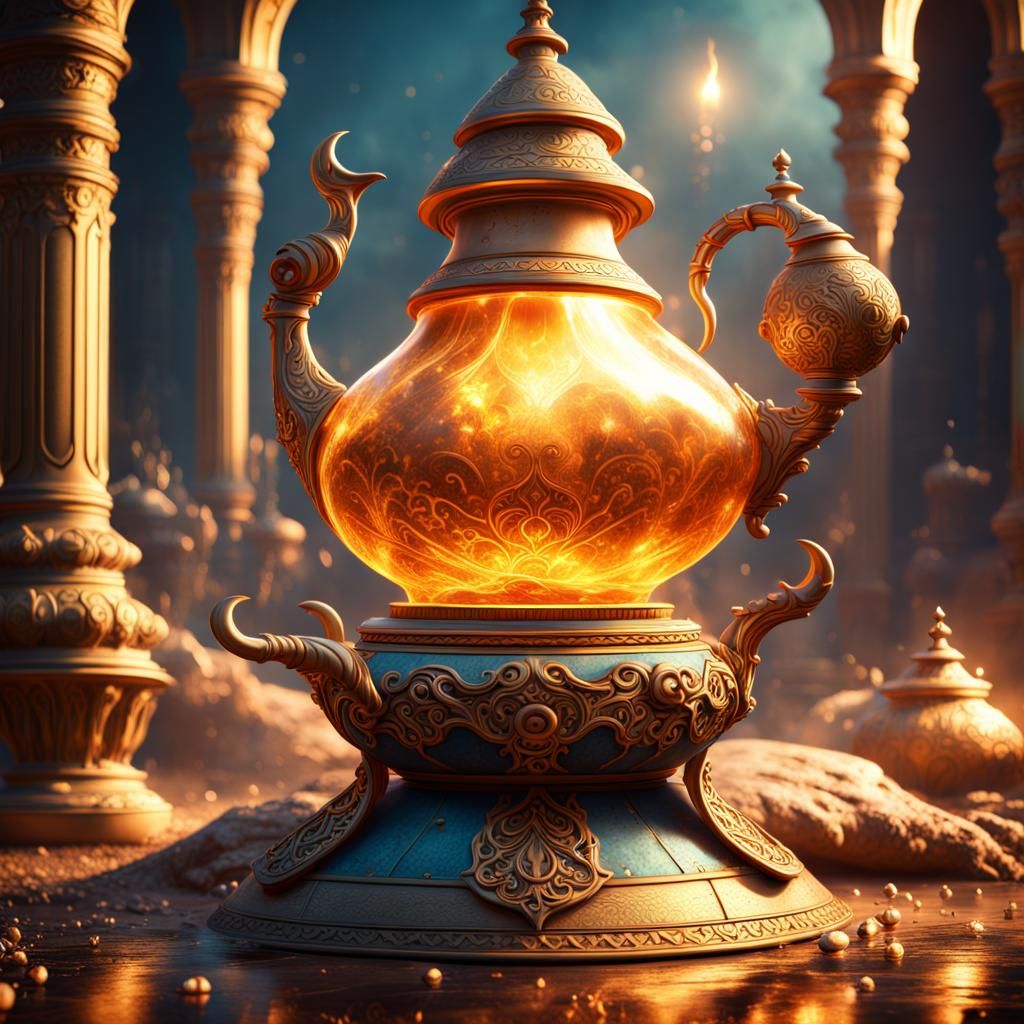 Fantastical Magic Lamp Concept Art