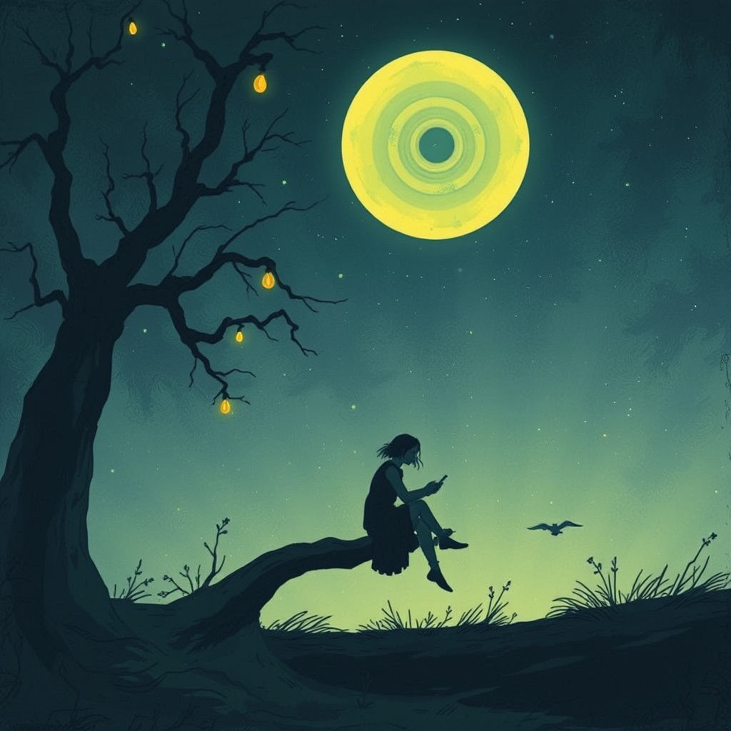 Dreamy Nocturne Inspired by Impressionist and Gothic Art